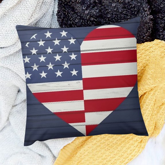 PRATYUS Heart Shape Holiday Pillow Case for Home Sofa Couch Decor 20x20in