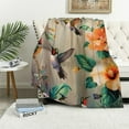 thumbnail image 1 of PRATYUS  Hummingbird Throw Blanket Butterfly Hummingbirds Theme Blanket for Women Girls Hummingbird Gifts for Bird Lovers Bird Flower Blanket for Couch Bed Outdoor White, 1 of 6