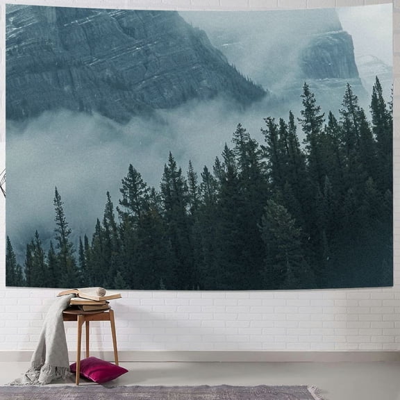 PRATYUS  Landscape Tapestry Wall Hanging, Lake with Mountain Forest Landscape Wild Nature Scenic,  Wall Tapestry for Home Living Room Bedroom Dorm Deco Painting