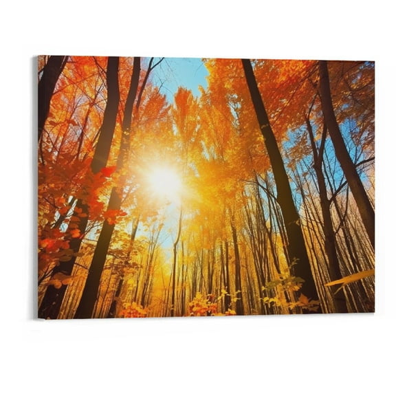 PRATYUS Last Point Sunset Canvas Wall Art Picture 20x16in for Living Room Bedroom 20x16in