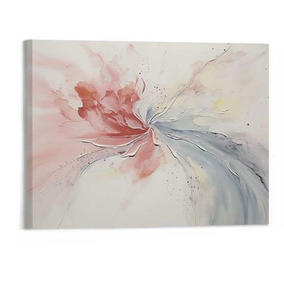 PRATYUS Living Room Wall Decor Canvas Wall Art Picture 20x16in Fall Decor Blush Gray Stream 20x16in