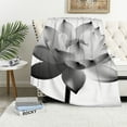 thumbnail image 1 of PRATYUS Lotus Flower Flannel Throw Blanket for Sofa Couch All Seasons Cozy Travel Outdoor Blanket, Lightweight Desk Blanket, Excellent Hand Feel, Anti-Pilling, Anti-Wrinkle, Perfect Gift 50x60in, 1 of 6