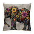 PRATYUS Mandala Floral Elephant Decorative Throw Pillow Covers Cushion