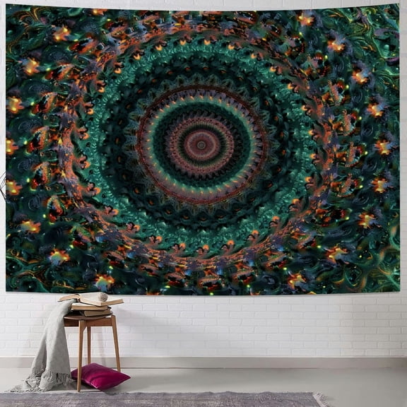 PRATYUS Mandala tapestry Room Decor Bohemian tapestries Wall Hanging boho tapestry for Bedroom Mystic Chakra Meditation Peacock Decor Tapestry Decoration for Living Room Backdrop Dorm  50x40inch