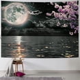 thumbnail image 1 of PRATYUS  Moon Ocean Tapestry, Cool Asian Anime Tapestry Wall Hanging, Japanese Art Cherry Blossom Decorations Nature Tapestry for Bedroom Living Room College Dorm Decor Painting, 1 of 6
