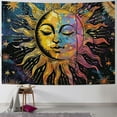 thumbnail image 1 of PRATYUS  Moon And Sun Tapestries Burning Sun with Star Psychedelic Mystic Wall Art aesthetic Wall Decor Wall Art for Bedroom, Living Room, Dorm Decor Boho (Multi-Color Sun &amp; Moon) 40x30inch, 1 of 6