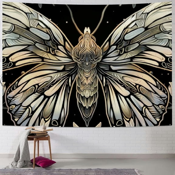PRATYUS Moth Tapestry and Wall Hanging for Home Decor Bedroom Living Room Dorm Decor Multi Size Painting