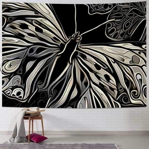 PRATYUS Moth Tapestry and Wall Hanging for Home Decor Bedroom Living Room Dorm Decor Multi Size Painting