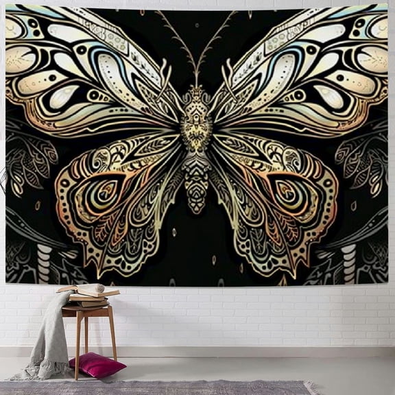 PRATYUS Moth Tapestry and Wall Hanging for Home Decor Bedroom Living Room Dorm Decor Painting