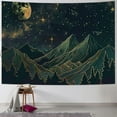 thumbnail image 1 of PRATYUS Mountain Wall Tapestry for Bedroom, Green Forest Moon Trees Starry Night Room Decor Tapestry, Gold Nature Stars Landscape Tapestries Aesthetic Poster for Living Room Dorm Office, 1 of 6
