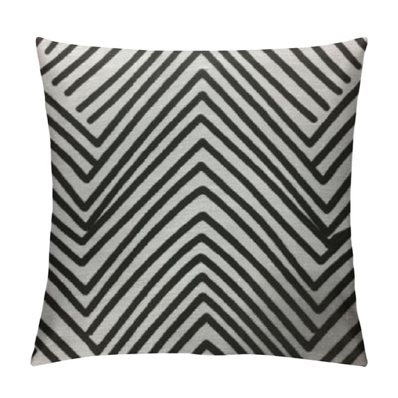 PRATYUS Mudcloth Chevron Throw Pillow Cover Wave Line Art Zigzag Black and White Stripes Pillow Case Decorative Men Women Boy Girl Room Cushion Cover for Home Couch Bed White