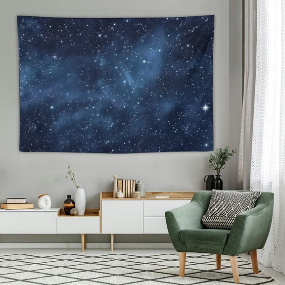 PRATYUS  Night Sky Stars Tapestry 60x40 Inch Wall Hanging Dark Blue Cosmic Starry Fantasy Galaxy Universe Texture Outer Space Shining Star Kid Adults Artwork for Bedroom Living Room Dorm Decor 60x40in