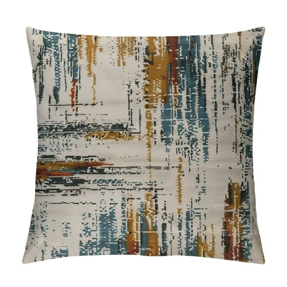 PRATYUS Nordic Style Decorative Throw Pillow Covers for Sofa Bed Card Chair Geometric Cushion Cases Jacquard Chenille  18x18in
