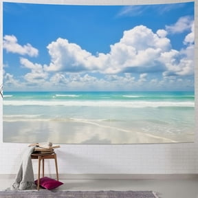 PRATYUS Office Background Room Divider Decor Tapestry,Ocean waves Aesthetic Wall Fabric Wallpaper for Bedroom, Outdoor Garden Aesthetic 3D Tapestries 50x40inch