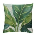 thumbnail image 1 of PRATYUS Outdoor Waterproof Throw Pillow Covers  Green Tropical Leaves Pillow Covers Monstera Palm Leaf Decorative Cushion Case for Couch Garden Tent Balcony White, 1 of 5