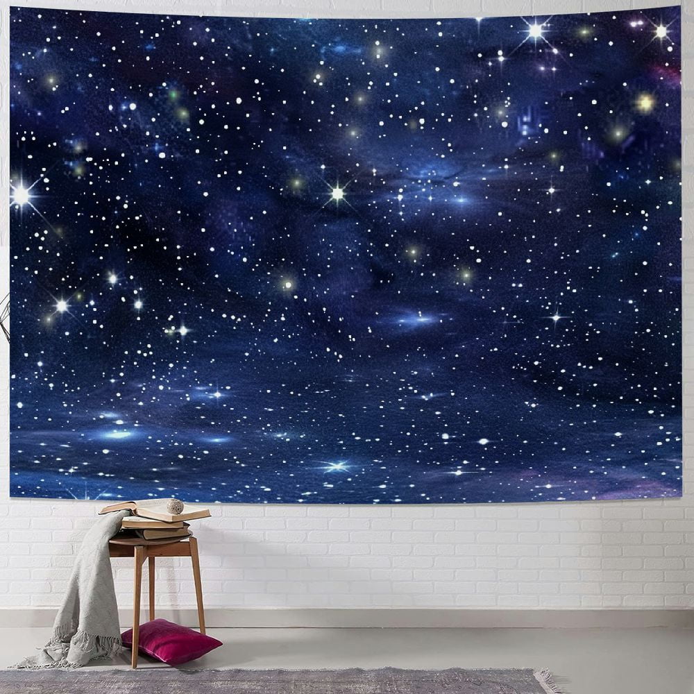 PRATYUS Outer Space Galaxy Tapestry, Dark Blue Starry Night Sky Stars ...
