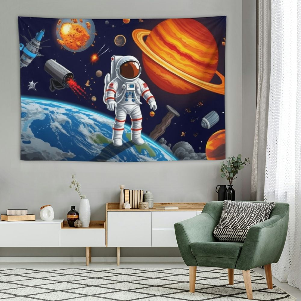 PRATYUS Outer Space Tapestry 60x40 Inch Kids Planet Wall Hanging ...