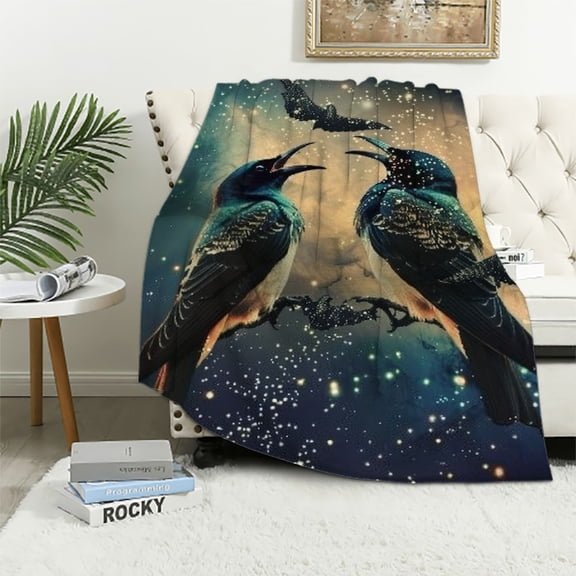 PRATYUS Penguin Blanket, 3D Printed Flannel Throw Blanket,Super Soft Cozy Fuzzy Warm Throws,for Nap Blanket, Couch and House Decor Gift Idea 40x50in