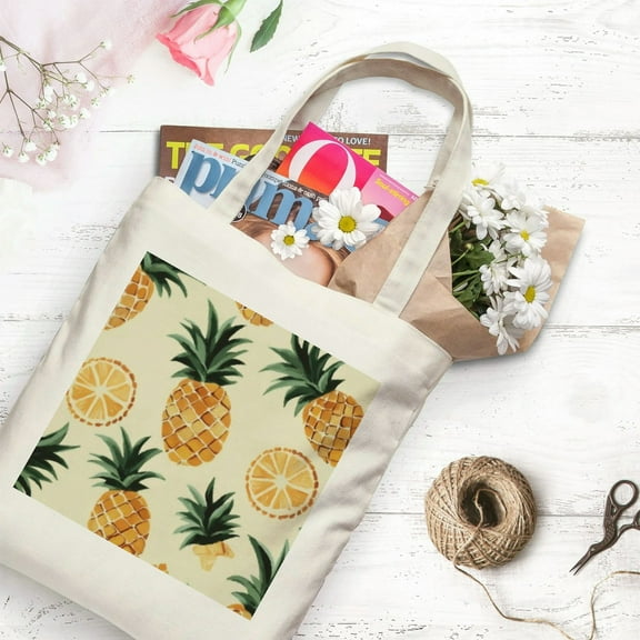 PRATYUS Pink Love Heart Beach Tote Bag - Canvas Tote Bag, Reusable Shopping Bag Made in America AP/101 White