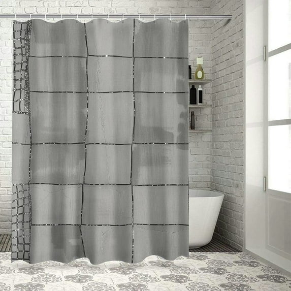 PRATYUS Raina Shower Curtain Printed Geometric Machine Washable Modern Home Bathroom Decorations 69x72