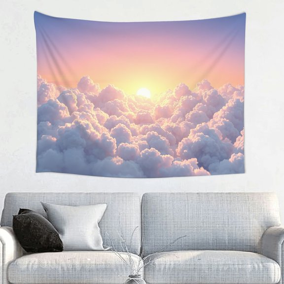 PRATYUS Rainbow Cloud Sky Wall Tapestry Art for Home Decor 40*30in