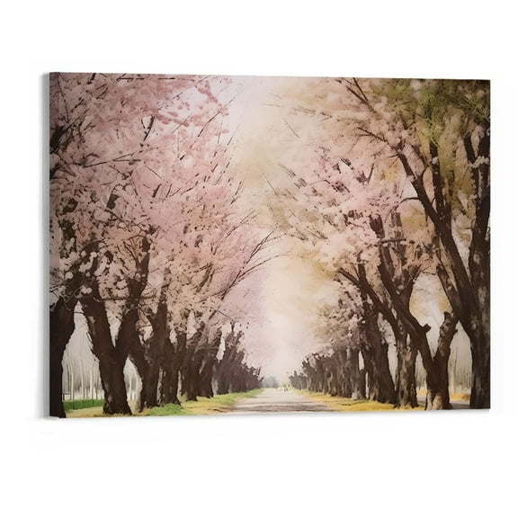 PRATYUS Ready to Hang Canvas Wall Art Picture 20x16in for Living Room Bedroom Fall Decor Cherry Tree 20x16in