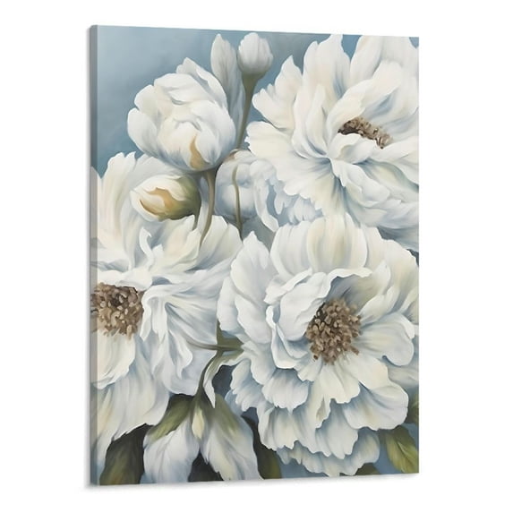 PRATYUS Ready to Hang Peony Canvas Wall Art Picture 16x20in for Living Room Bedroom 16x20in