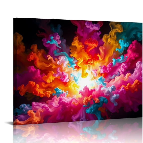 PRATYUS Sky Clouds Bright Light Canvas Prints Wall Art Decor 16x12in