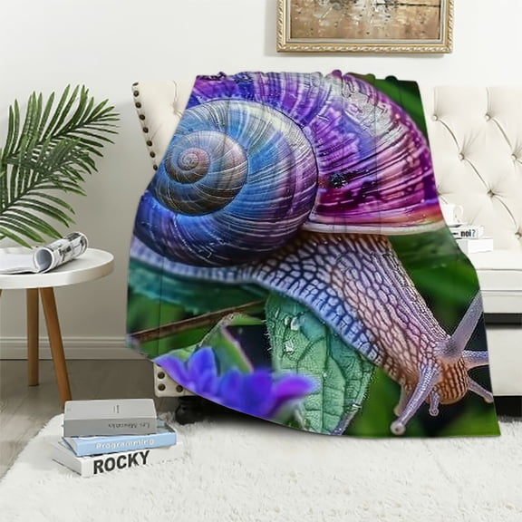 PRATYUS Snails Super Soft Blanket Soft Blanket Cosy Fluffy Fuzzy Travel Blanket Nap Throws for Sofa Couch & Bed Décor 60x80in