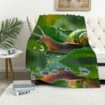 thumbnail image 1 of PRATYUS Snails Throw Blanket, Flannel Throw Blanket Sofa Chair Cover Decorative for Bed Couch Soft Chair, Pattern Throw Travel Nap Throws Blanket 50x60in, 1 of 6