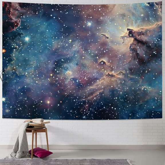 PRATYUS Space Star Tapestry, Outer Universe Galaxy Tapestries Wall Hanging for Bedroom Living Room Dorm Colorful Painting