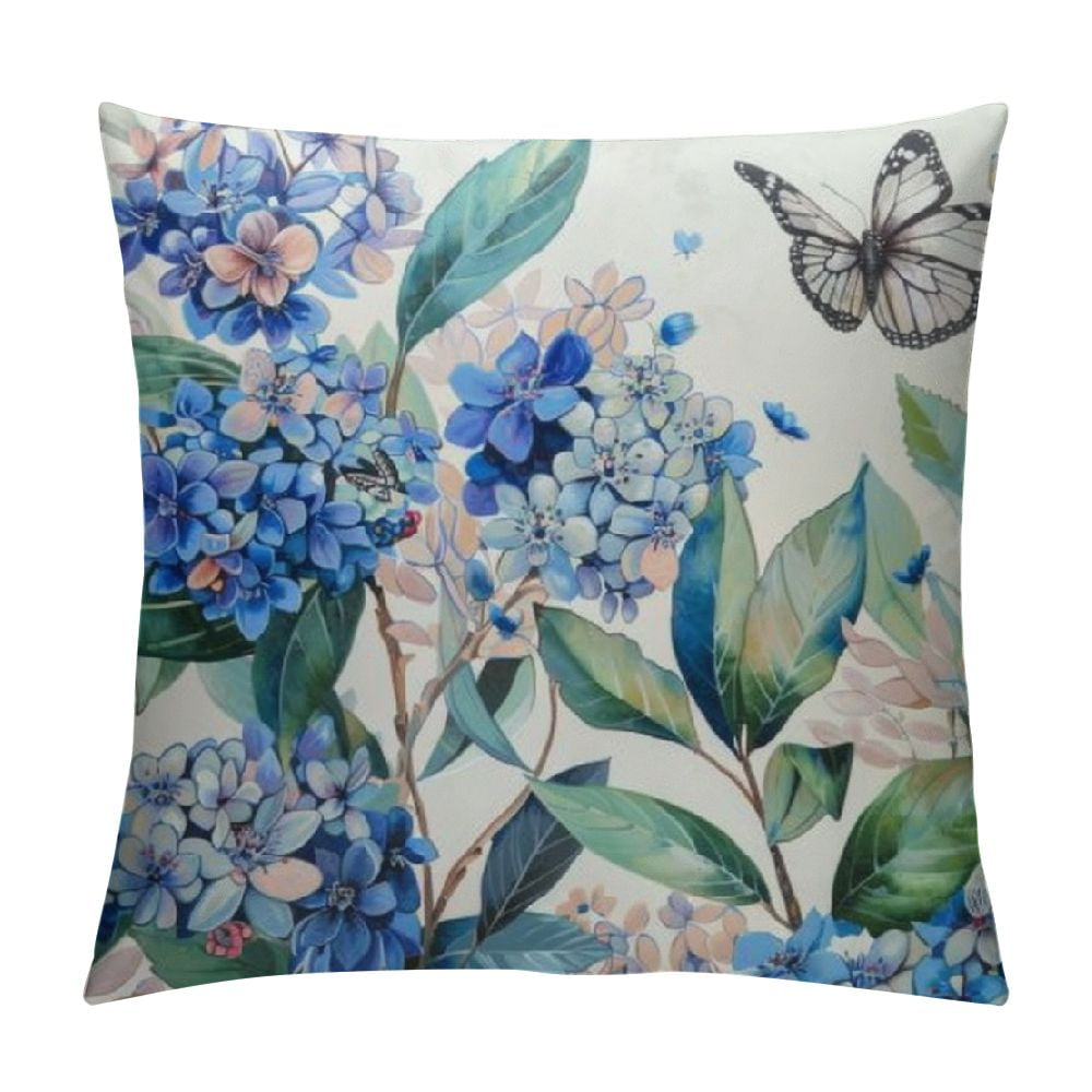 Vintage Floral Birds Throw Pillow Covers Outdoor Home Decor Garden