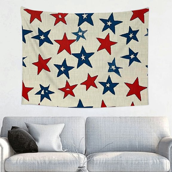 PRATYUS Star Pattern American Scene Tapestry 100% Polyester Wall Art 40x30in