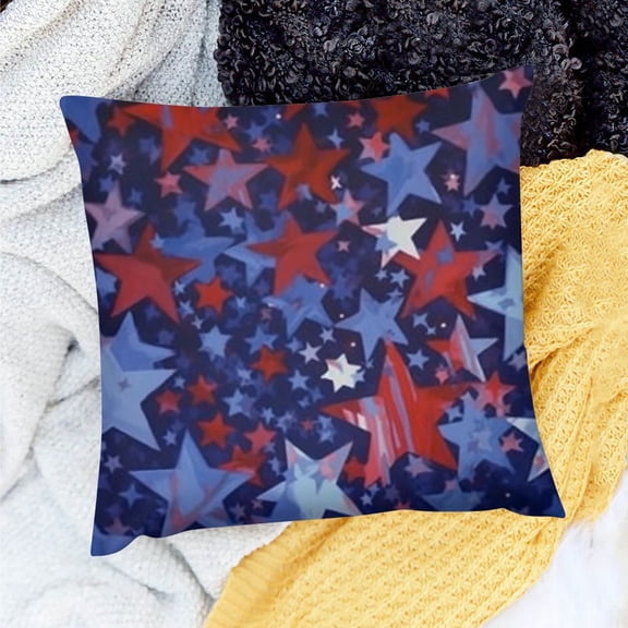 PRATYUS Stars Americo Makk Patriotism Pillow Cover for Home Decor 18x18in