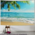 thumbnail image 1 of PRATYUS Summer Beach Theme Tapestry Wall Hanging  Palm Trees Ocean Sea Beach Wave Scenery Wall Art Tropical Nature Tapestry Holiday Home Decor for Bedroom Living Room, 1 of 6