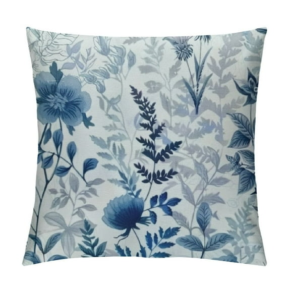 PRATYUS Summer Coastal Throw Pillow Covers Farmhouse Water World Ocean Themed Pillowcase Soft Square Cushion Covers for Home Couch Sofa Patio Bedroom White