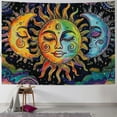 thumbnail image 1 of PRATYUS  Sun and Moon Tapestry Burning Sun Tapestry Black Colorful Wall Tapestries Moon and Stars Tapestry Psychedelic Mandala Tapestry Wall Hanging for Room (Multi Size) Painting, 1 of 6