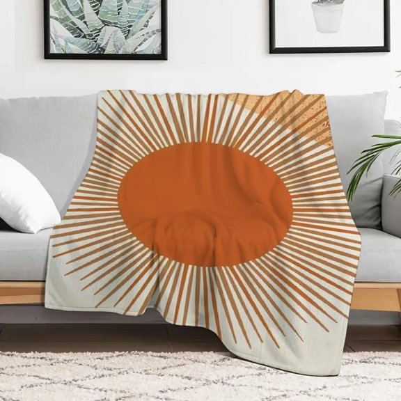 PRATYUS Sunburst Home Leisure Flannel Blanket Soft Warm Multi-Purpose 40x50in