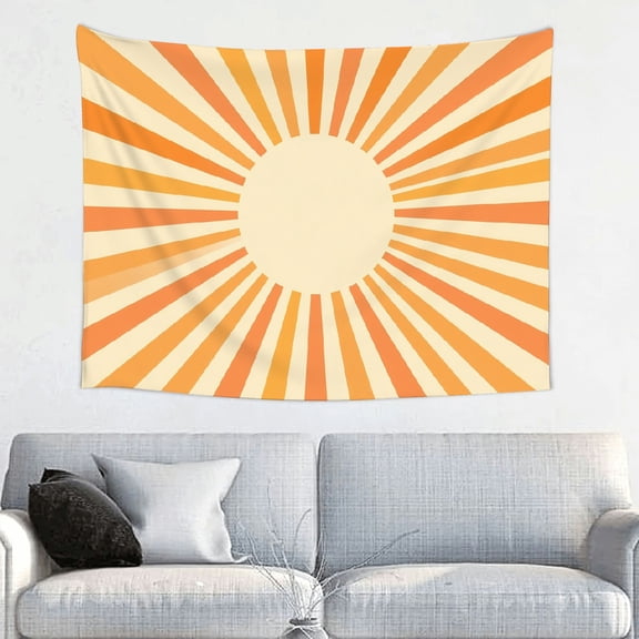 PRATYUS Sunburst Home Wall Tapestry Art 100% Polyester Unique Decor 40*30in