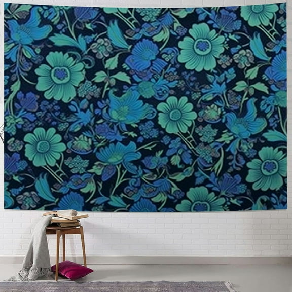 PRATYUS Sunflower Tapestry Bedspread Coverlet Bed Sheet Beach Sheet Dorm Decor Large Tablecloth Navy Blue 60x50inch