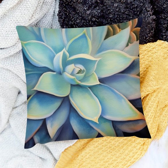 PRATYUS Throw Pillow Cover Flowers Leaves Farmhouse Decor 18x18 18x18in