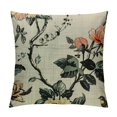 thumbnail image 1 of PRATYUS Throw Pillow Covers Vintage Floral with Victorian Bouquet of Flowers on Garden Roses Tulips Delphinium Petunia Cushion Pillow Case White, 1 of 5
