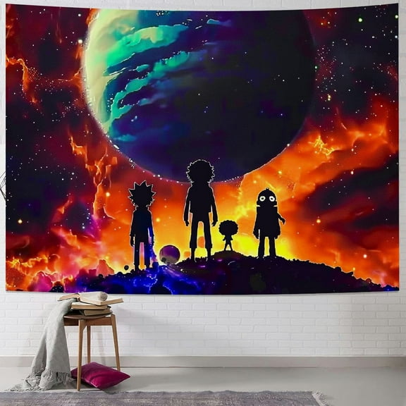 PRATYUS Trip-py Space Wall Tapestry Hippie Anime Poster for Bedroom Aesthetics Funny Galaxy Star Room Decor Flag Wall Hanging for Teen Girls Men Dorm Living Room  Painting
