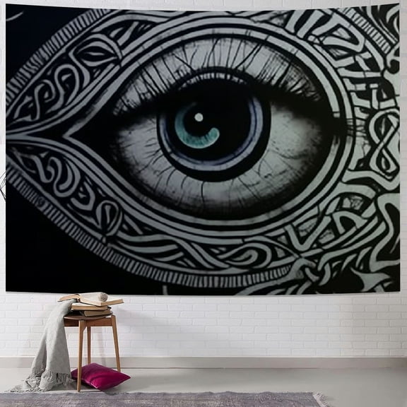 PRATYUS Viking Art Tapestry Odin's Ravens Viking Crow Tapestry Norse Mythology Art Wall Hanging Decor for Dorm Room Living Home  60x50inch