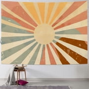 PRATYUS Vintage Sun Wall Tapestry Rainbow Sunrise Wall Hanging Tapestry Wall Decor Sunset Abstract Wall Print Sunset Tapestry Shining Sun Wall Decor for Living Room Nursery Bedroom Painting