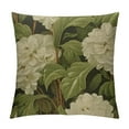 thumbnail image 1 of PRATYUS Vintage Victorian White Hydrangea Floral Throw Pillow Covers Pillowcase for Bedroom Aesthetic Cushion Cover Home Decor Dormitory College Living Room Bed Sofa Couch 18x18in, 1 of 5