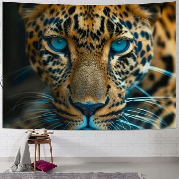 PRATYUS  Wall Hanging Tapestry Aesthetic Leopards Animals Face Cool Eyes Flags Tapestry for Room Living Room Wall Decor Large Wall Art Tapestries  50x40inch