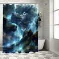 thumbnail image 1 of PRATYUS Waterfall Rocks Sky Quick-Drying Shower Curtain Set with Hooks, 100% Polyester Fiber, Washable Bathroom Decoration, Various Sizes 36x72, 1 of 7