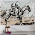 thumbnail image 1 of PRATYUS Western Cowboy Tapestry Wall Hanging, Wild West Tapestry, Western Tapestry for Bedroom, Horse Tapestry, Western Black and White Tapestry, Western Wall Decor, Multi Size Painting, 1 of 6
