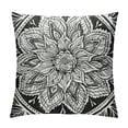 thumbnail image 1 of PRATYUS White on Black Mandala Throw Pillow Covers  Pillow Cushion Cases Square Pillowcases for Sofa Couch Bedroom Living Room Car White, 1 of 5